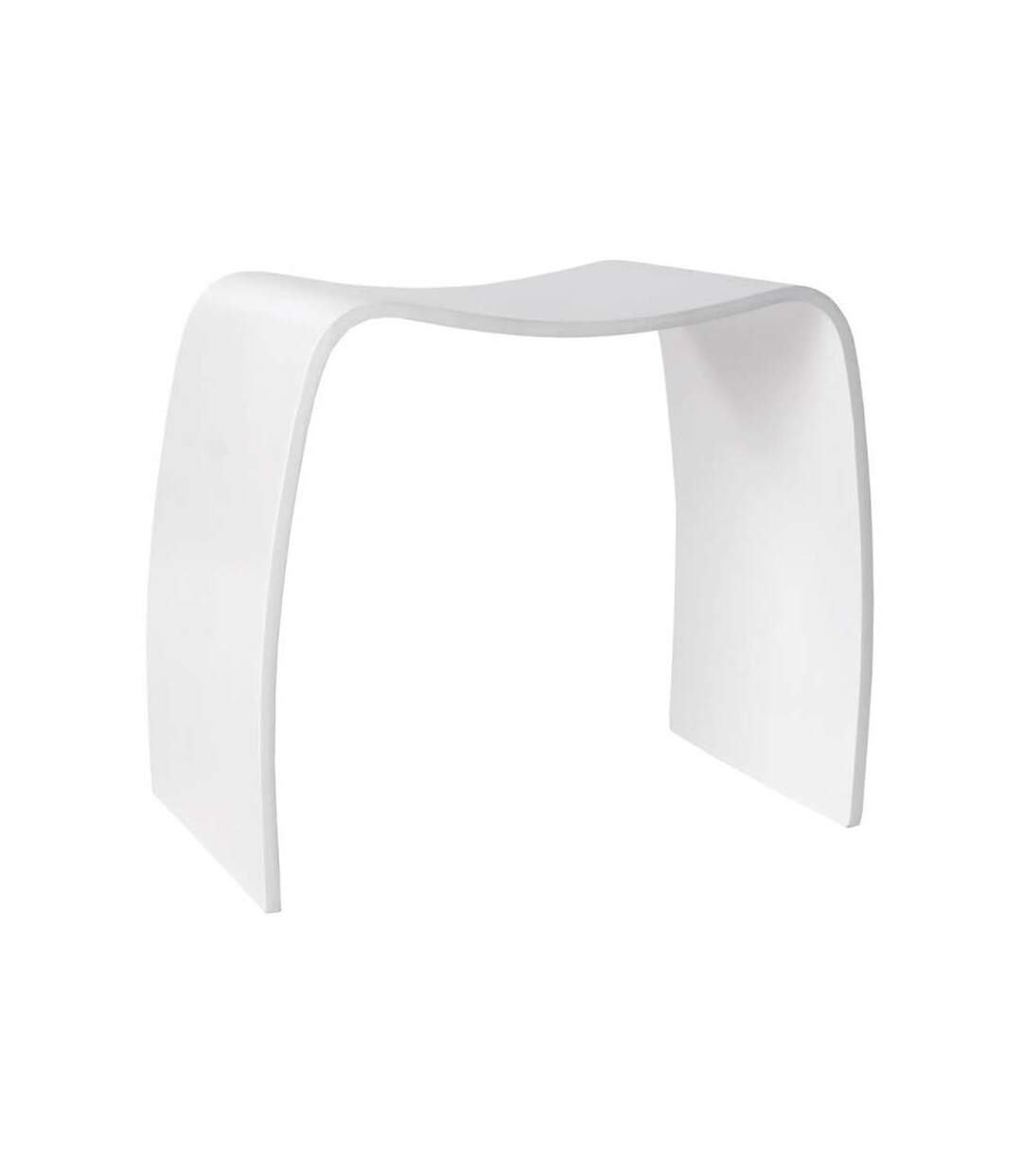 Paris Prix - Tabouret Design oméga 47cm Blanc