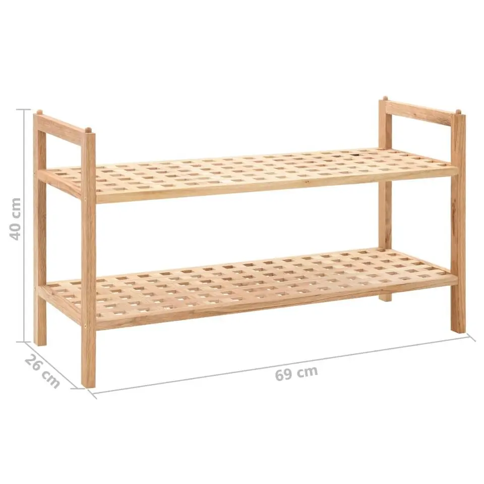 vidaXL - Schoenrek - Beige - Hout