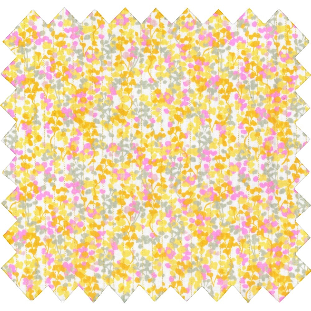 Tissu Voile Mimosa Jaune Rose