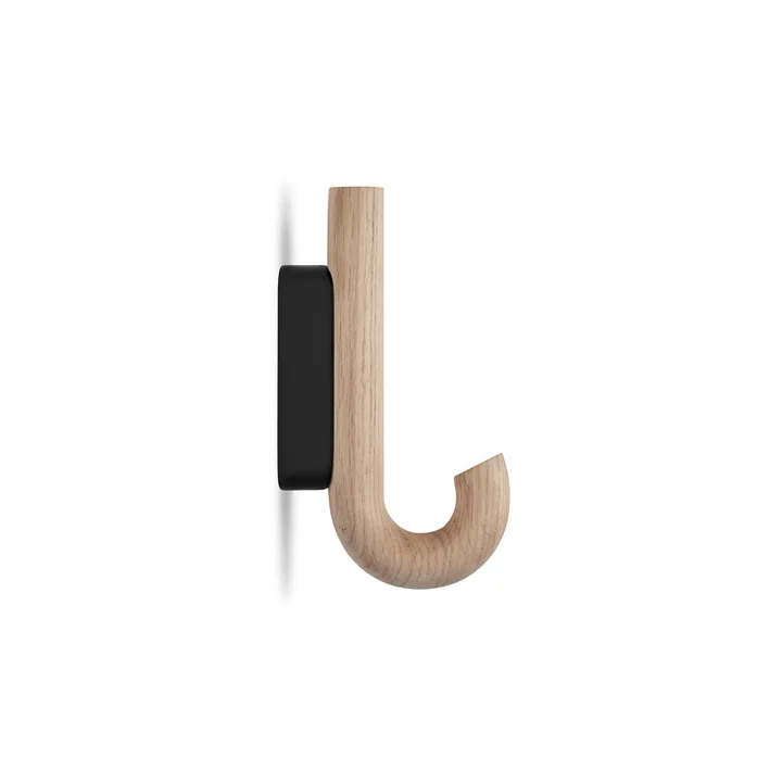 Gejst - Wandhaken mini, Eiche, natur / schwarz