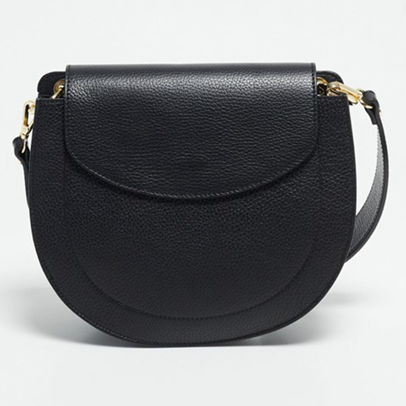 Christian Laurier Sac bandoulière en Cuir Sélène noir - 26x20.5x8 cm