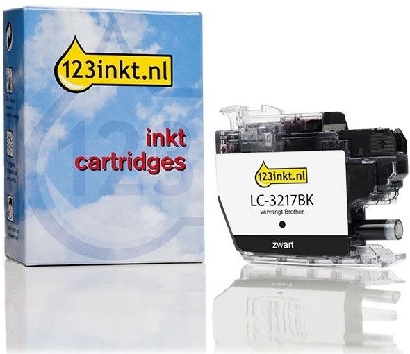 123inkt huismerk vervangt Brother LC-3217BK inktcartridge zwart