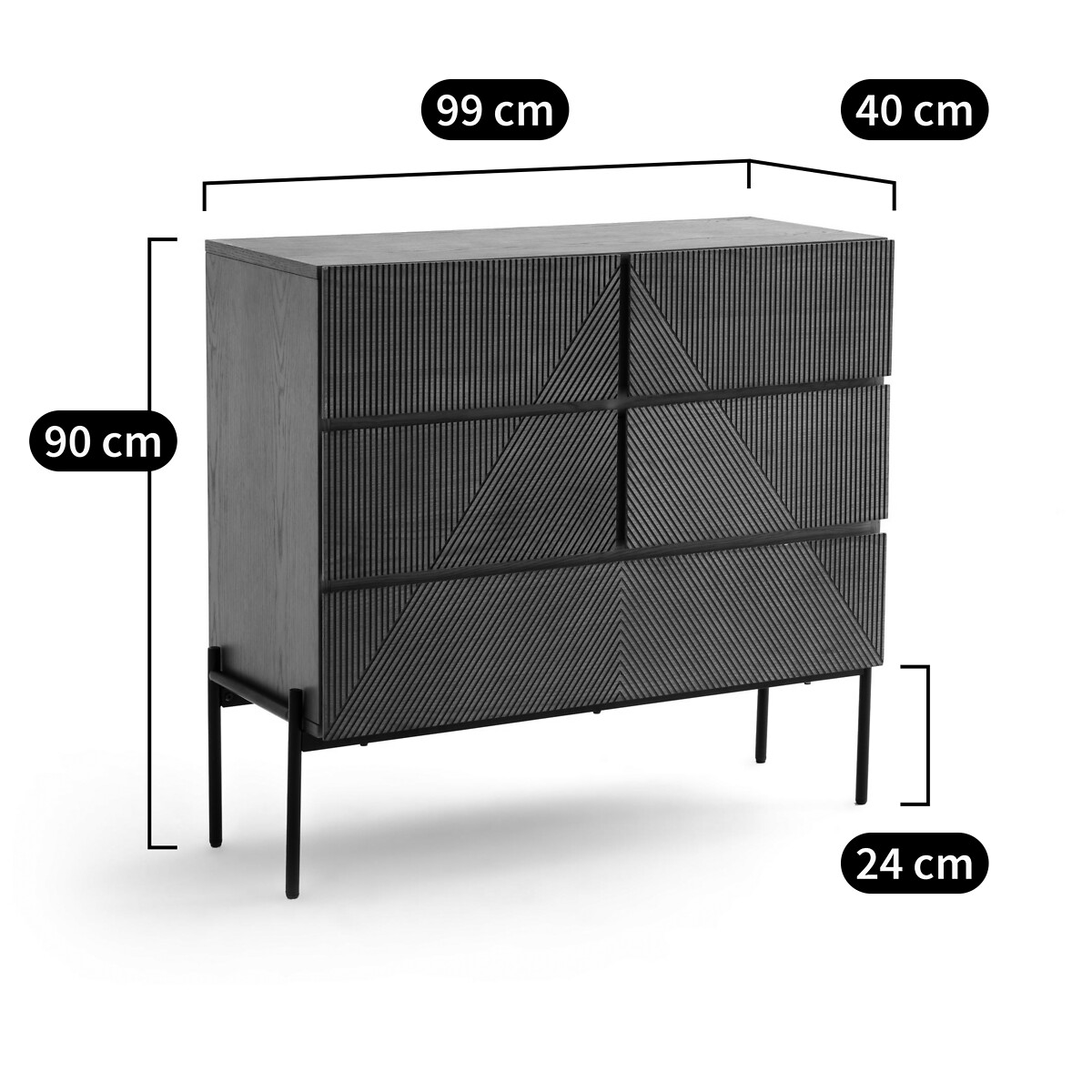 LA REDOUTE INTERIEURS<br>Cômoda Lodge com 5 gavetas