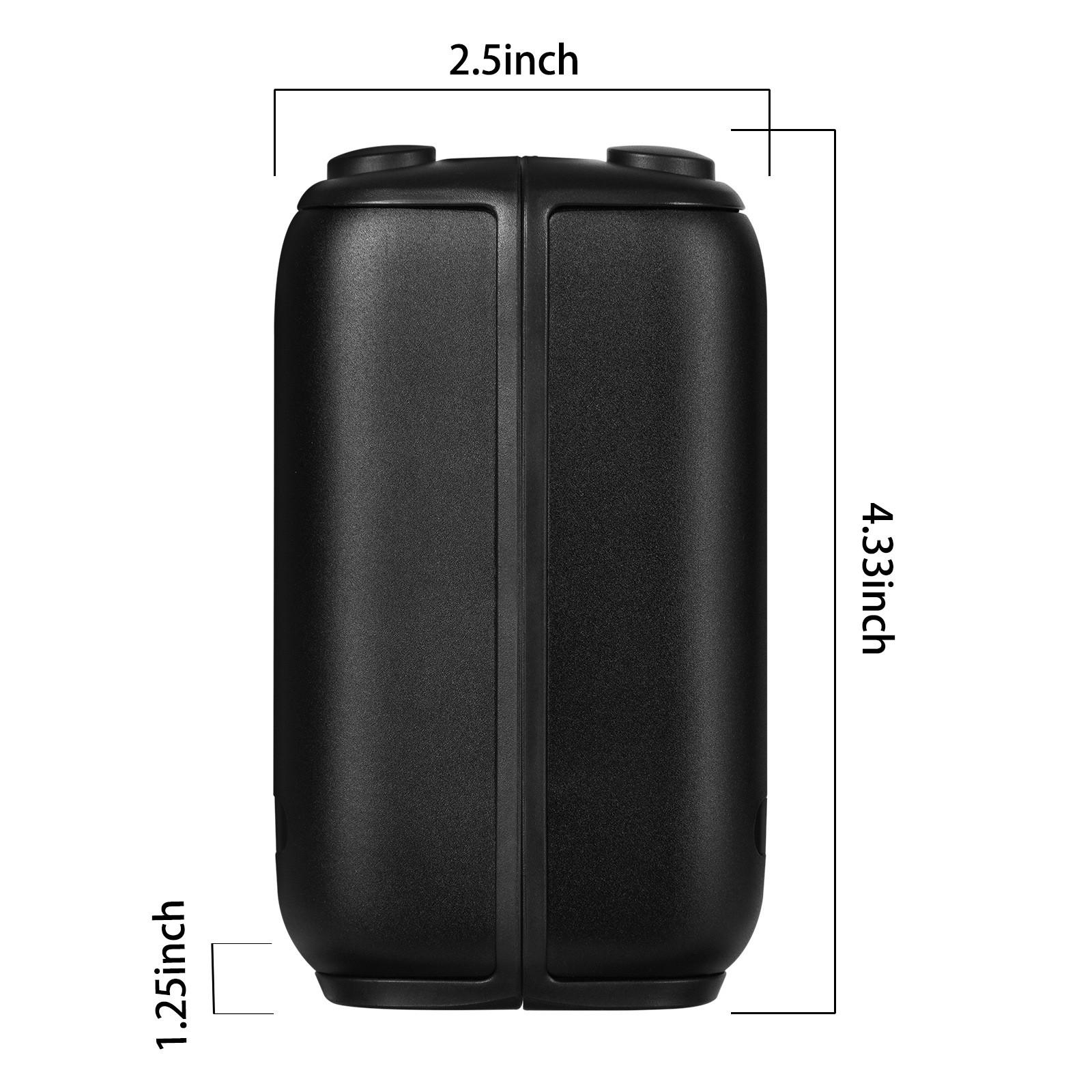 (5V/2A) 2in1 5000mAh Magnetische USB Powerbank Ladegerät   Handwärmer - Schwarz