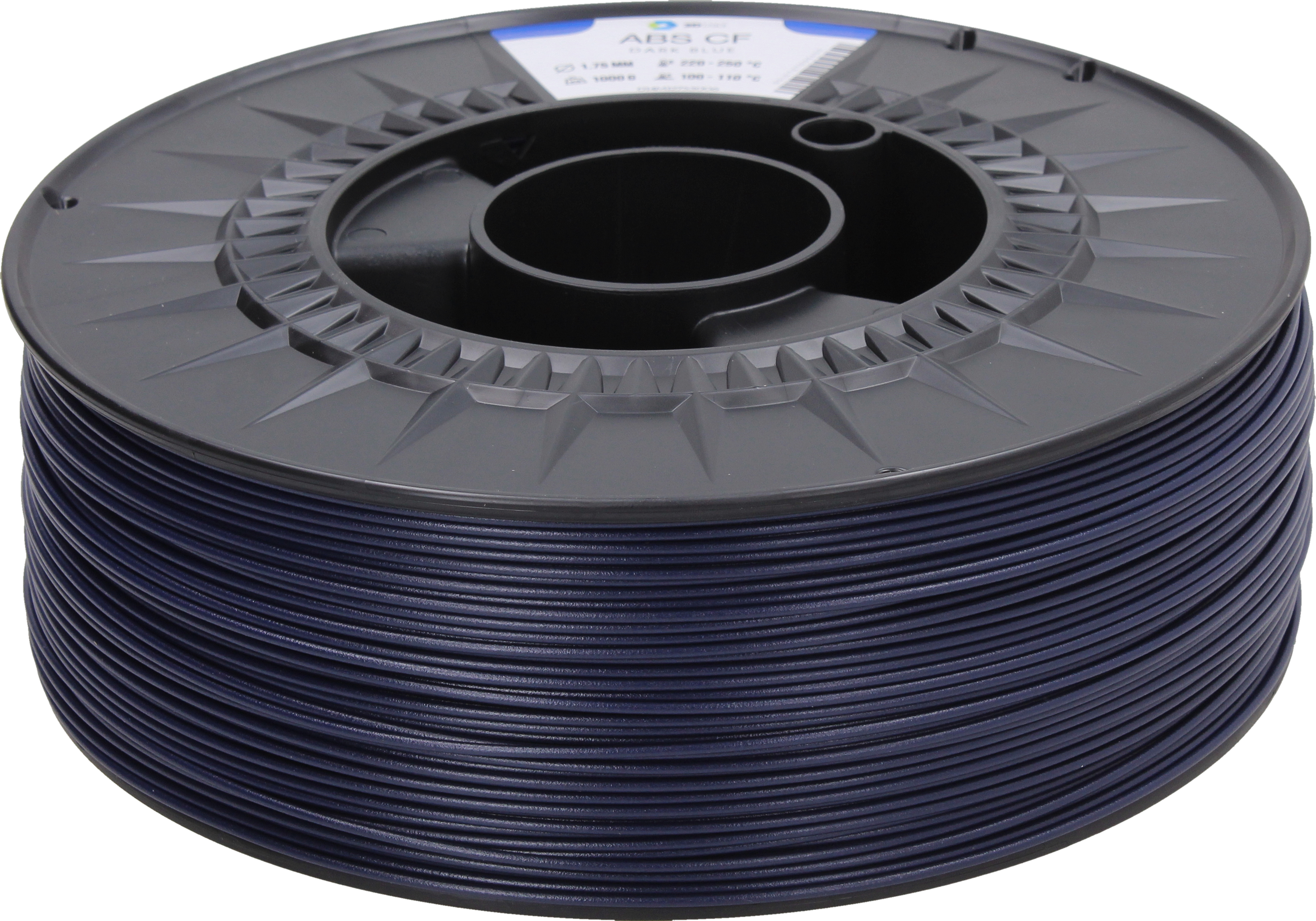 3DJAKE  ABS CF Dunkelblau, 1,75 mm / 1000 g    Carbonfaserverstärktes ABS für höchste Ansprüche in Dunkelblau