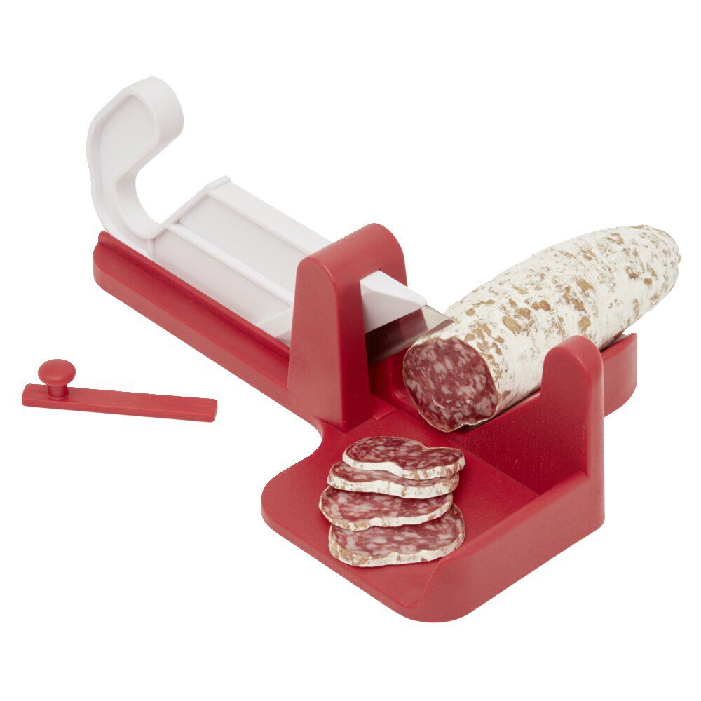 Trancheuse à saucisson rouge blanc