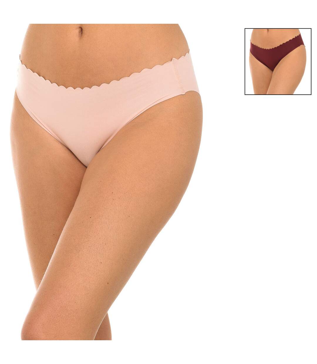Pack-2 Invisible Panties with matching interior lining D04NR woman