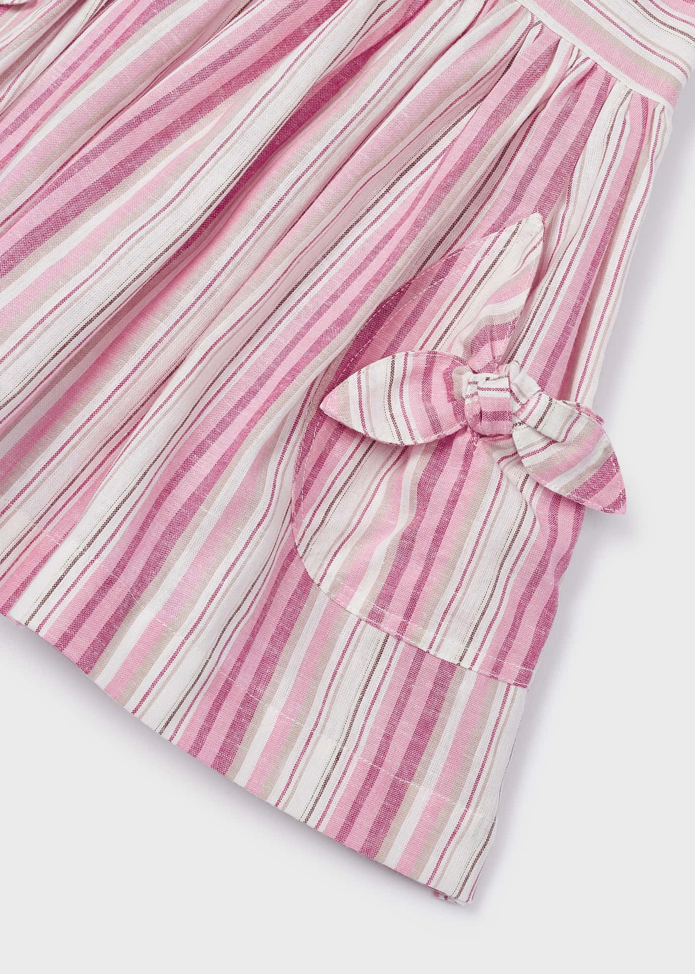 Vestido de linho estampado para meninas