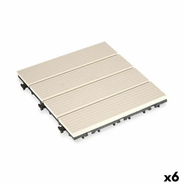 Forrigling Floor Tile Ibergarden SM-4P-AWH Beige Polyetylen Kompositt 30 x 2,6 x 30 cm (6 enheter)