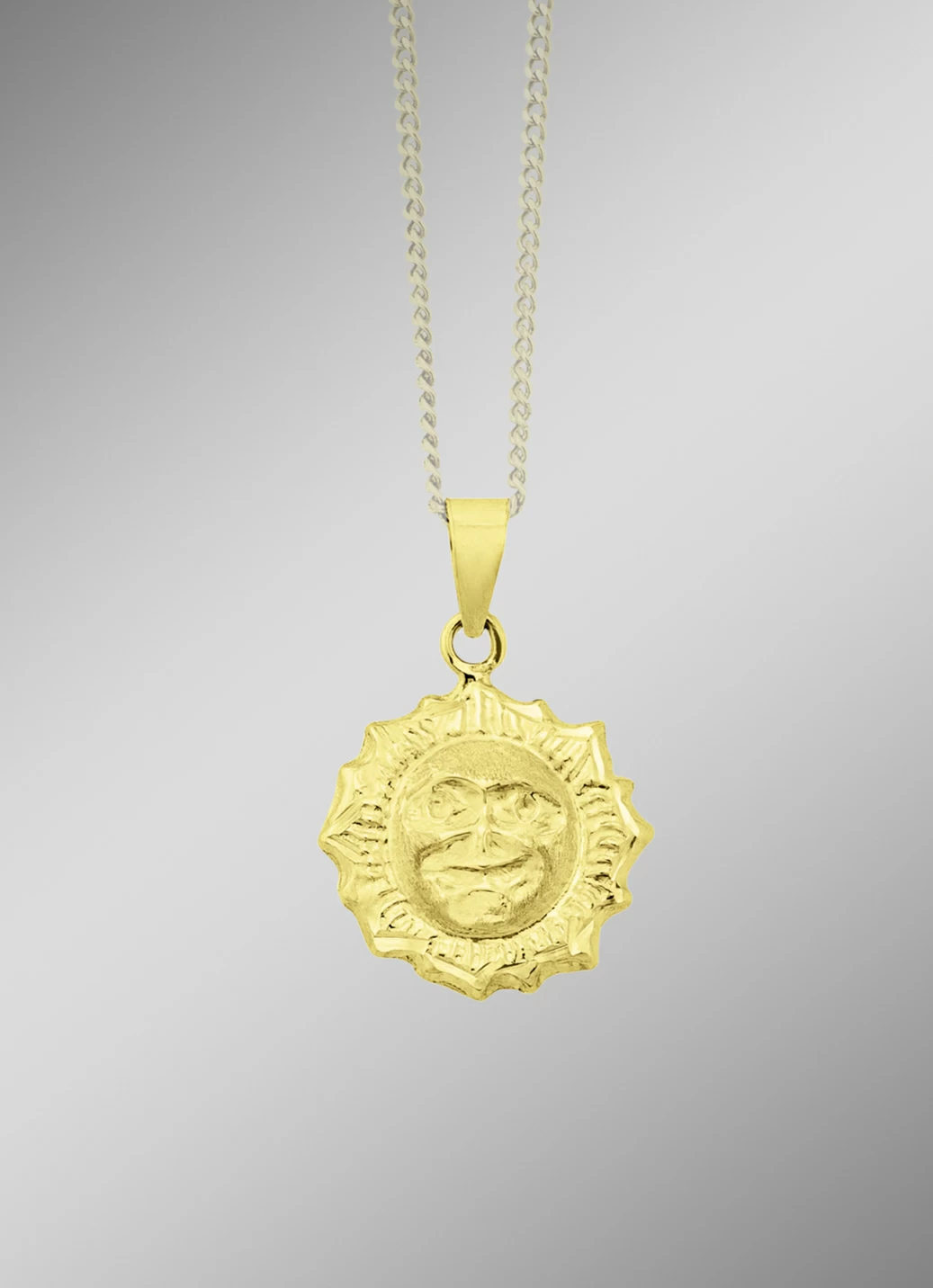 Strahlender Sonnen-Anhänger aus Gold