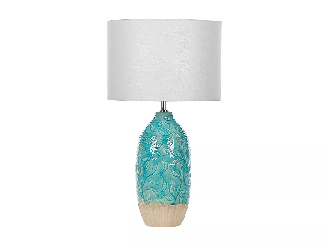 Lampe à poser ATABA Céramique Turquoise