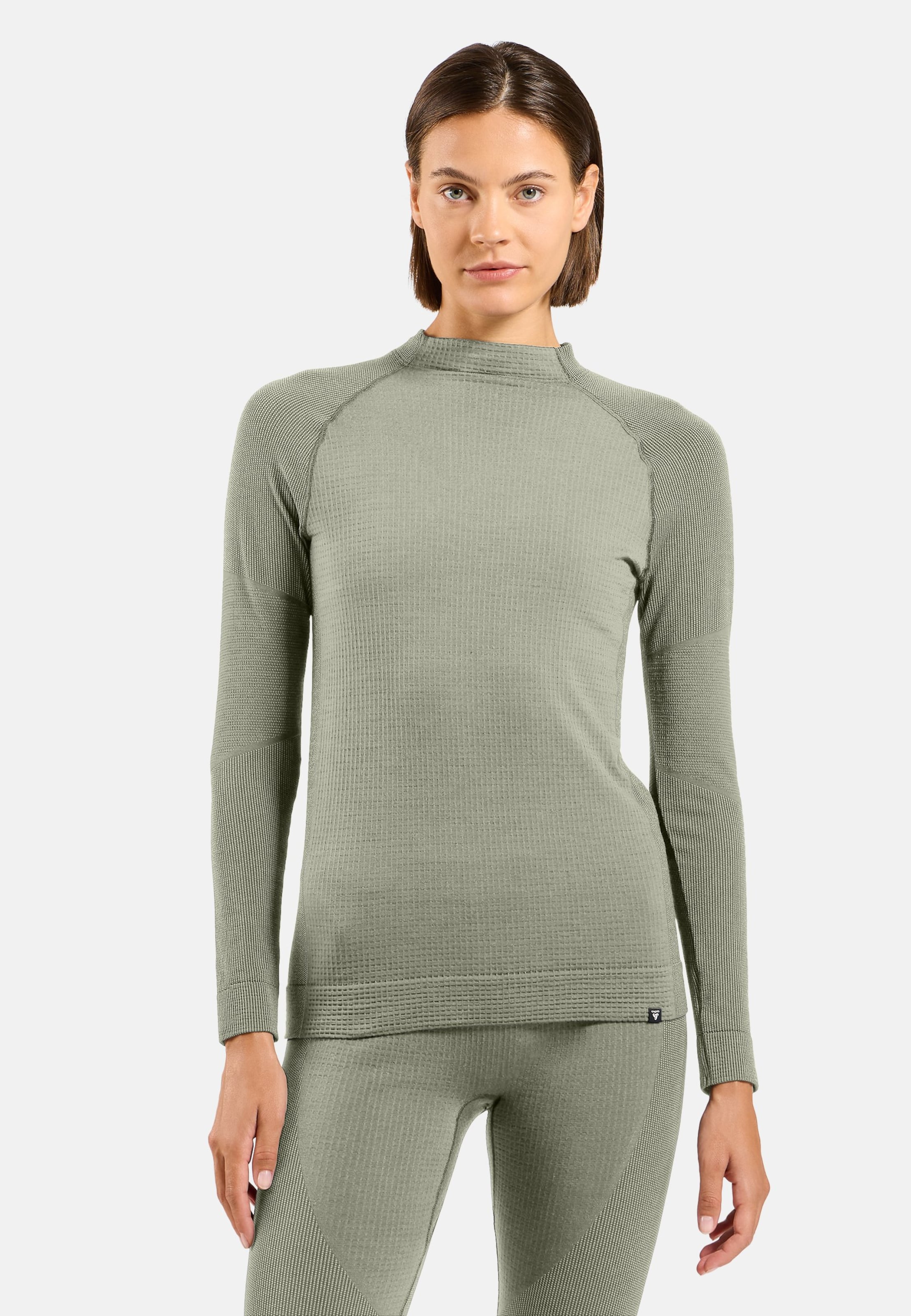 Seamless Performance Wool Funktionsshirt mit Rundhalsausschnitt in shadow