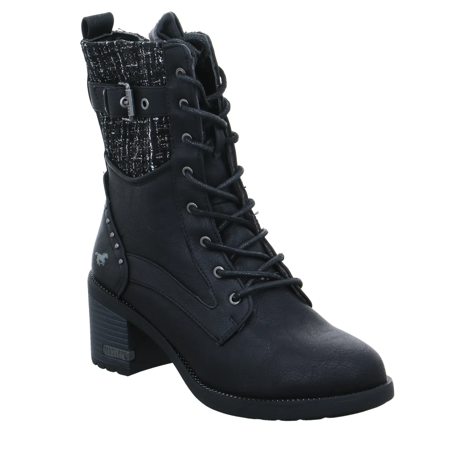 MUSTANG Stiefelette Schwarz Lederimitat
