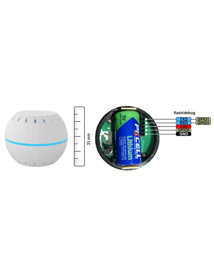 Shelly H&T White - WiFi temp-/luftfugtighedssensor