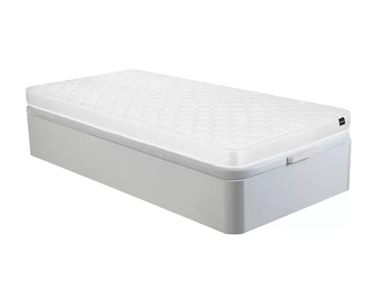Ensemble 90 x 190 cm sommier coffre blanc + matelas mousse ép.15cm - DANAE II de YSMÉE
