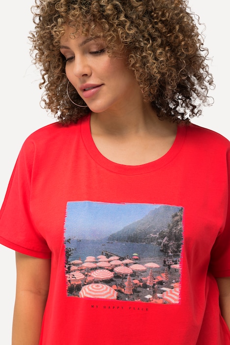 T-Shirt, Fotomotiv, Oversized, Rundhals, Halbarm