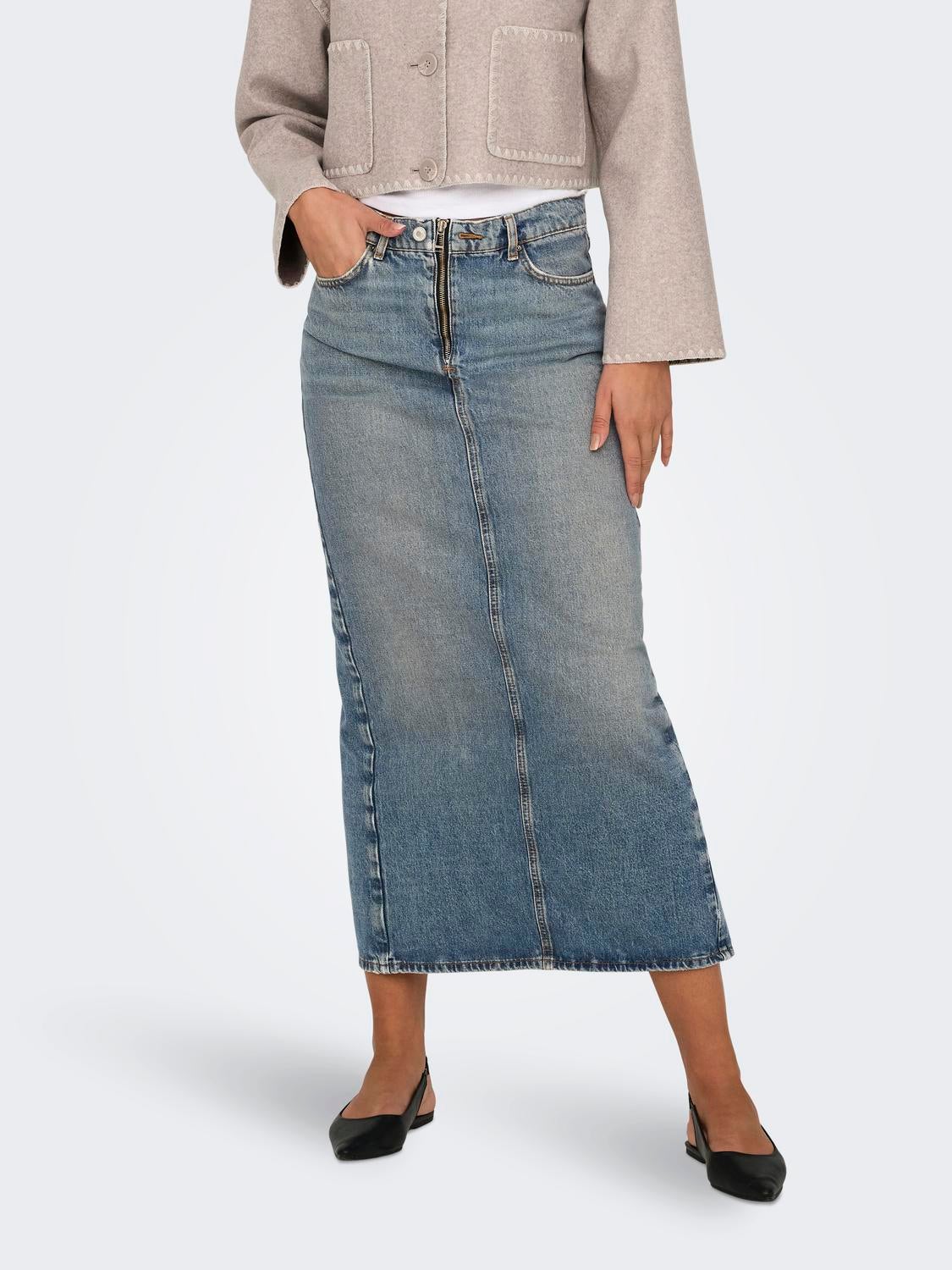 ONLBAXTER Jeansrock Medium Blue Denim