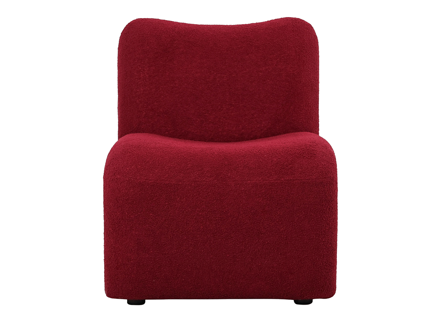 Chair Fuerza teddy curl red ochre