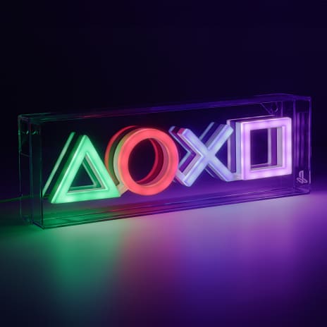 PlayStation neonskilt - multifarvet