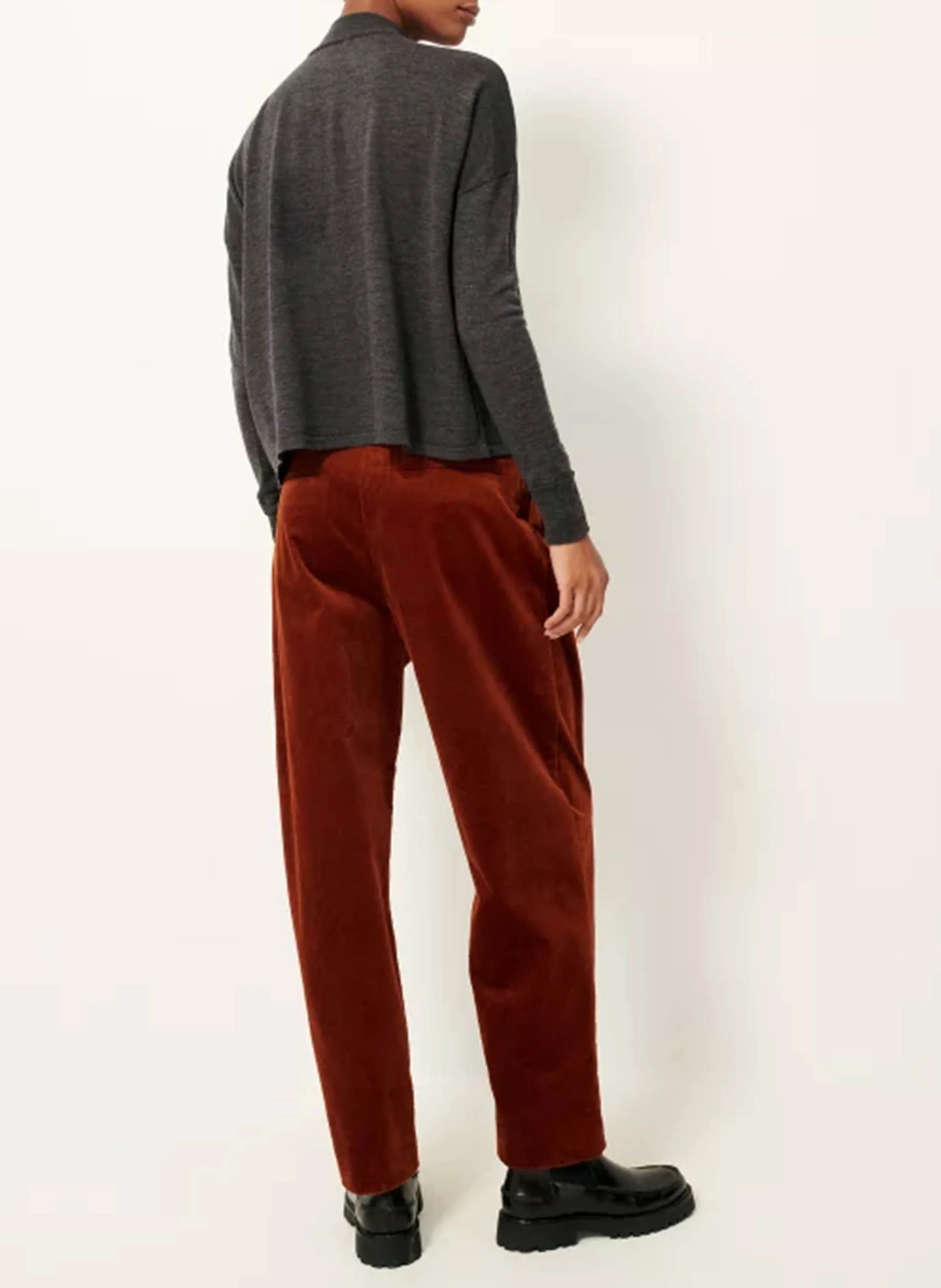 MASSA - Pull ample col montant en laine mérinos | Gris