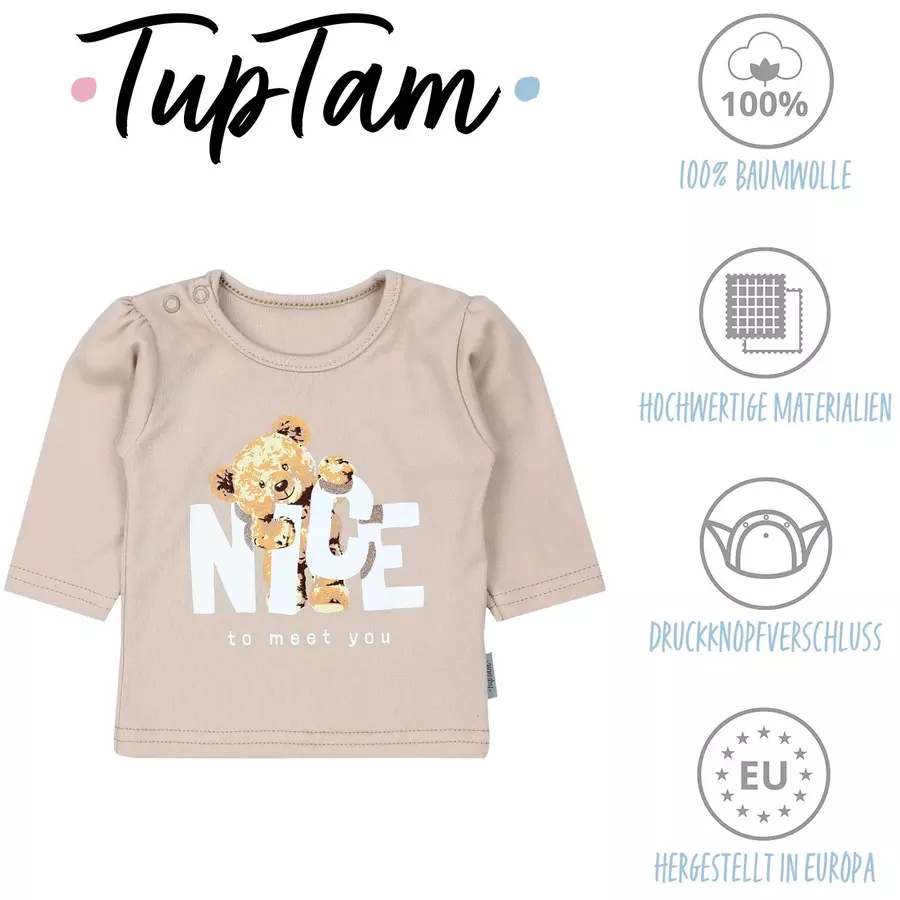TupTam Baby Mädchen Langarmshirt 5er Set rosa Modell 1