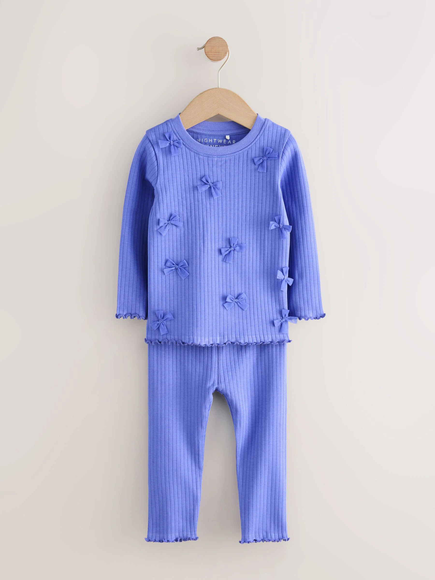 Blue Bows - Verpakking van 3 knusse pyjama's (9 mnd-12 jr)