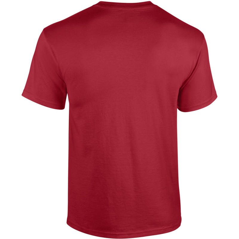 Camiseta básica de manga curta Gildan Heavy Cotton, 100% algodão grosso.