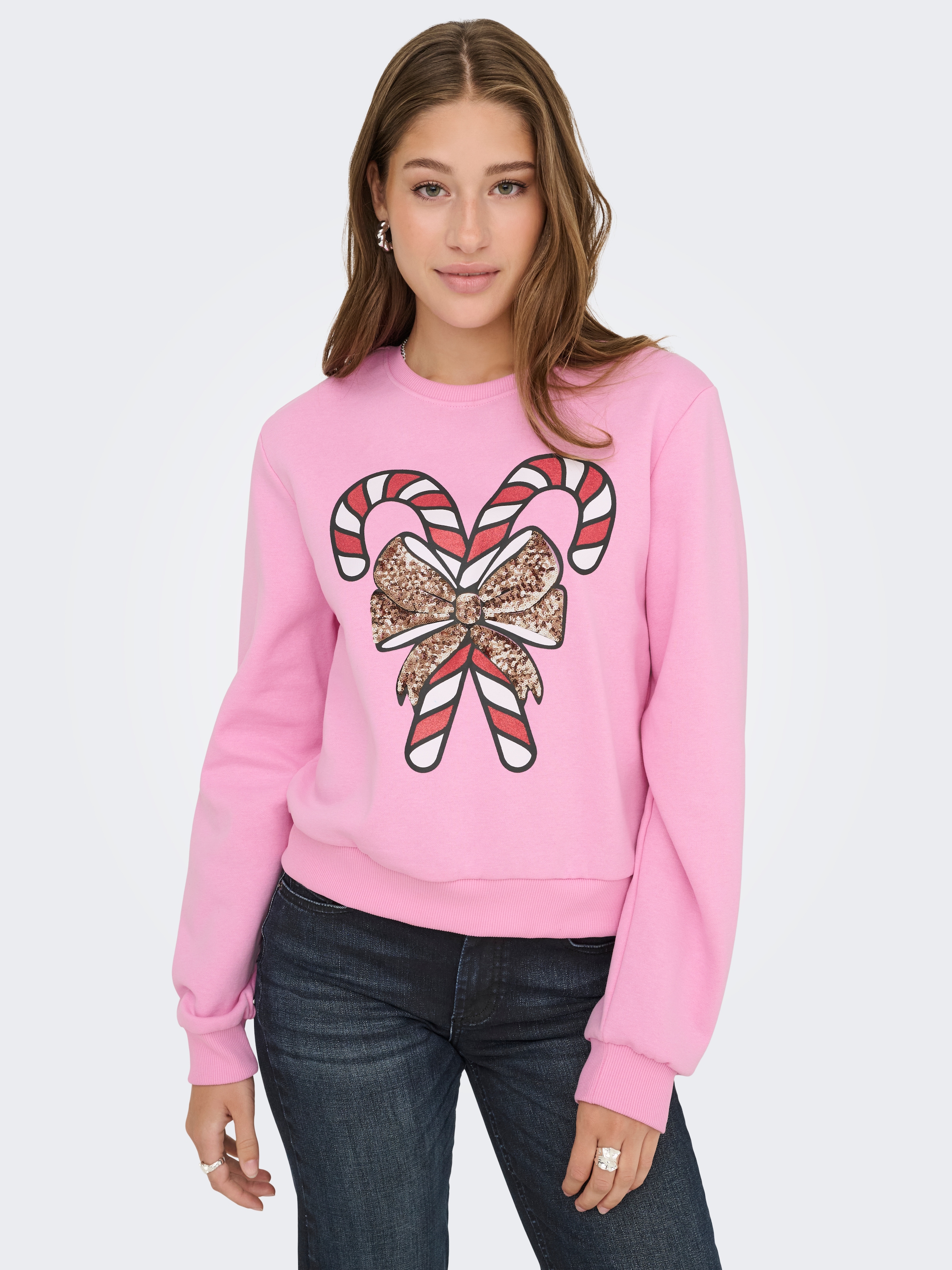 ONLY Weihnachtssweatshirt »ONLYDA XMAS L/S O-NECK BOX SWT«, mit verschiedenen Weihnachtsmotiven