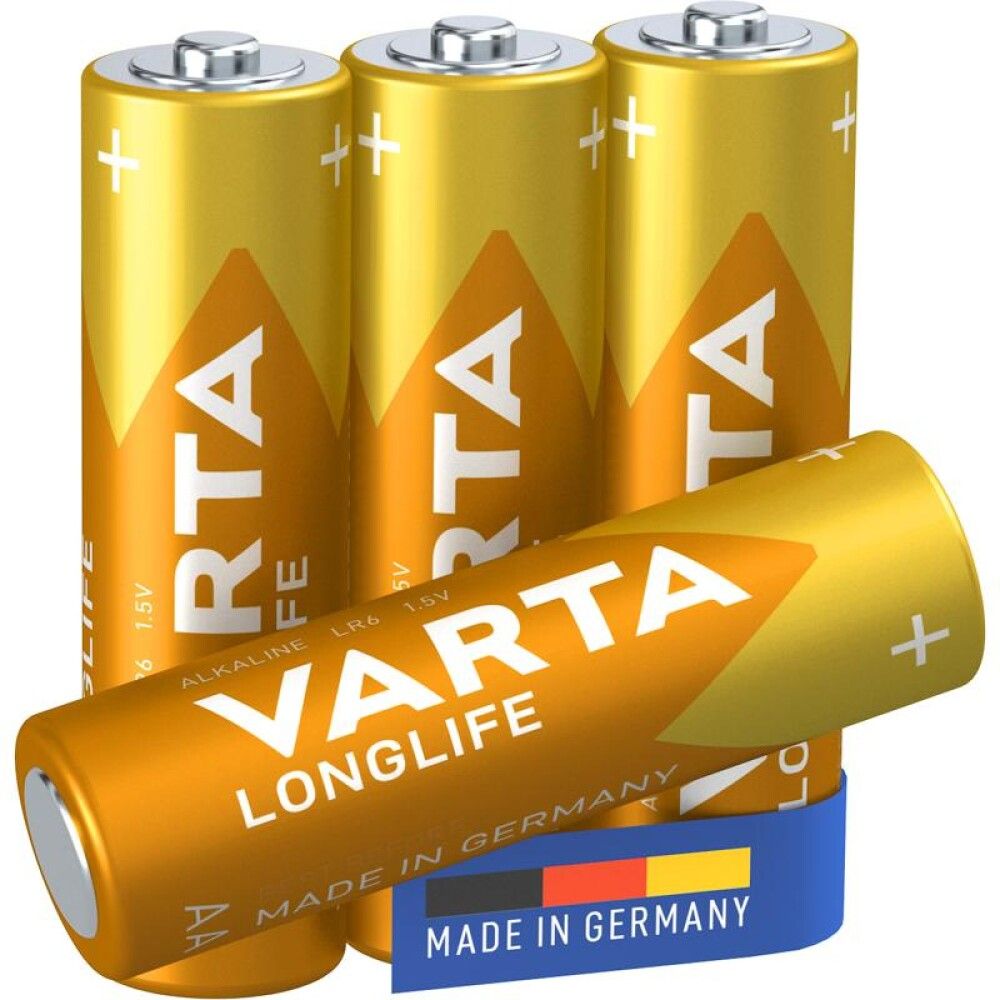 BATTERI VARTA AA LONGLIFE EXTRA ALKALINE 4 STK