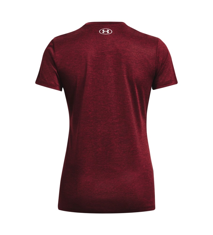 Camiseta Under Armour UA Tech com decote em V, cor bordô