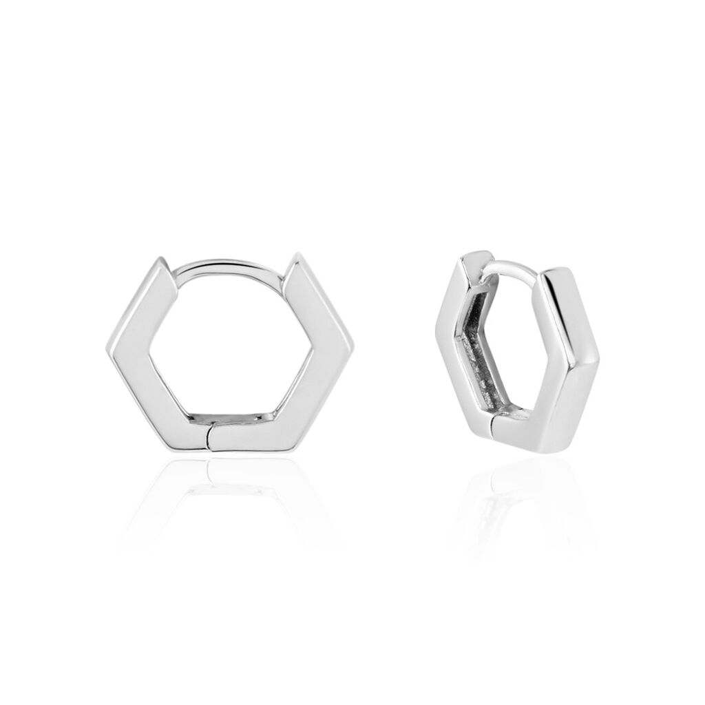 Créoles Argent Blanc Agnese