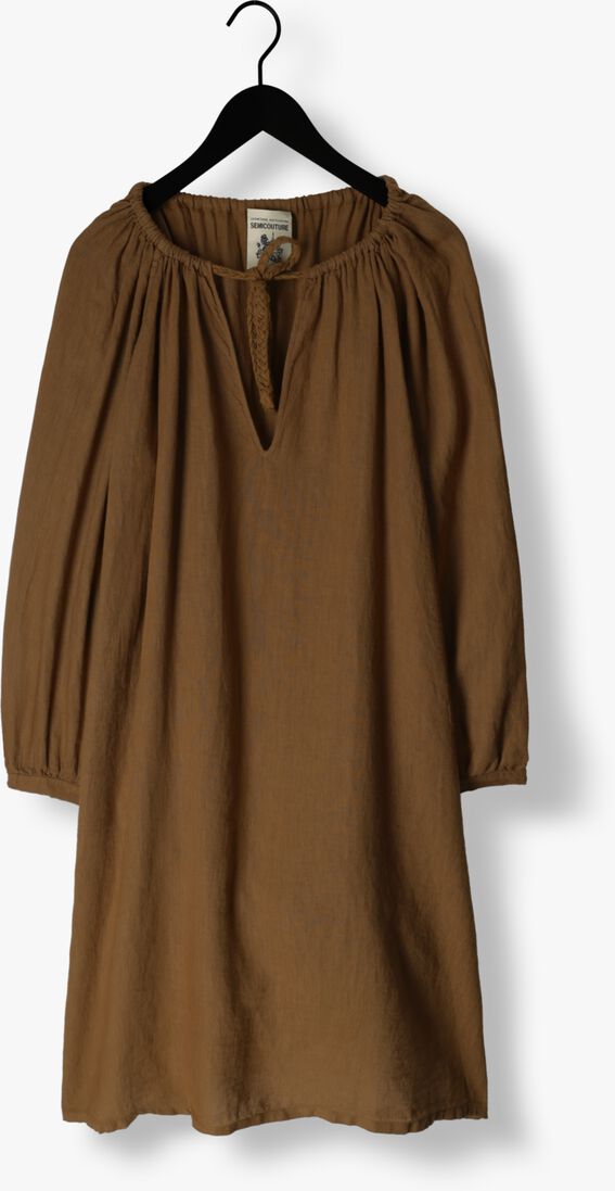 SEMICOUTURE bruine semicouture midi jurk claralie