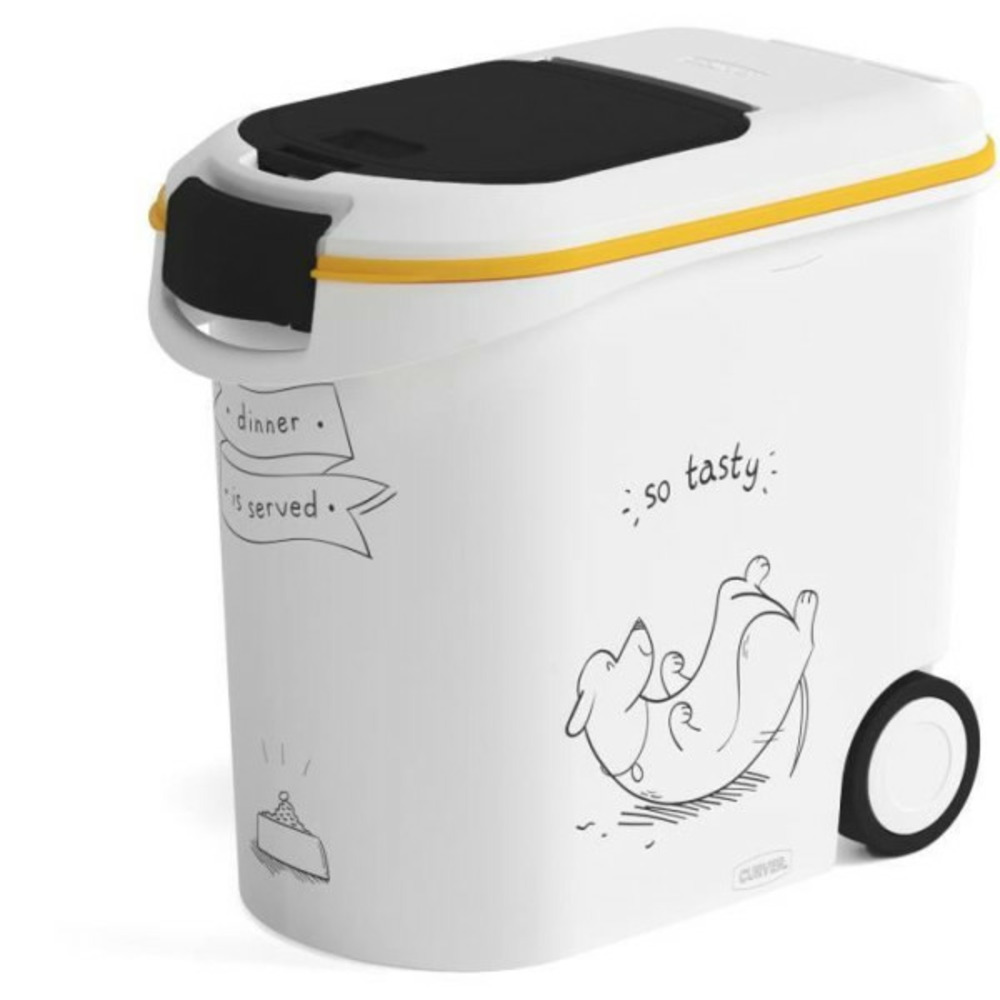 Curver récipient alimentaire a roulettes dinner is served chiens 15 l