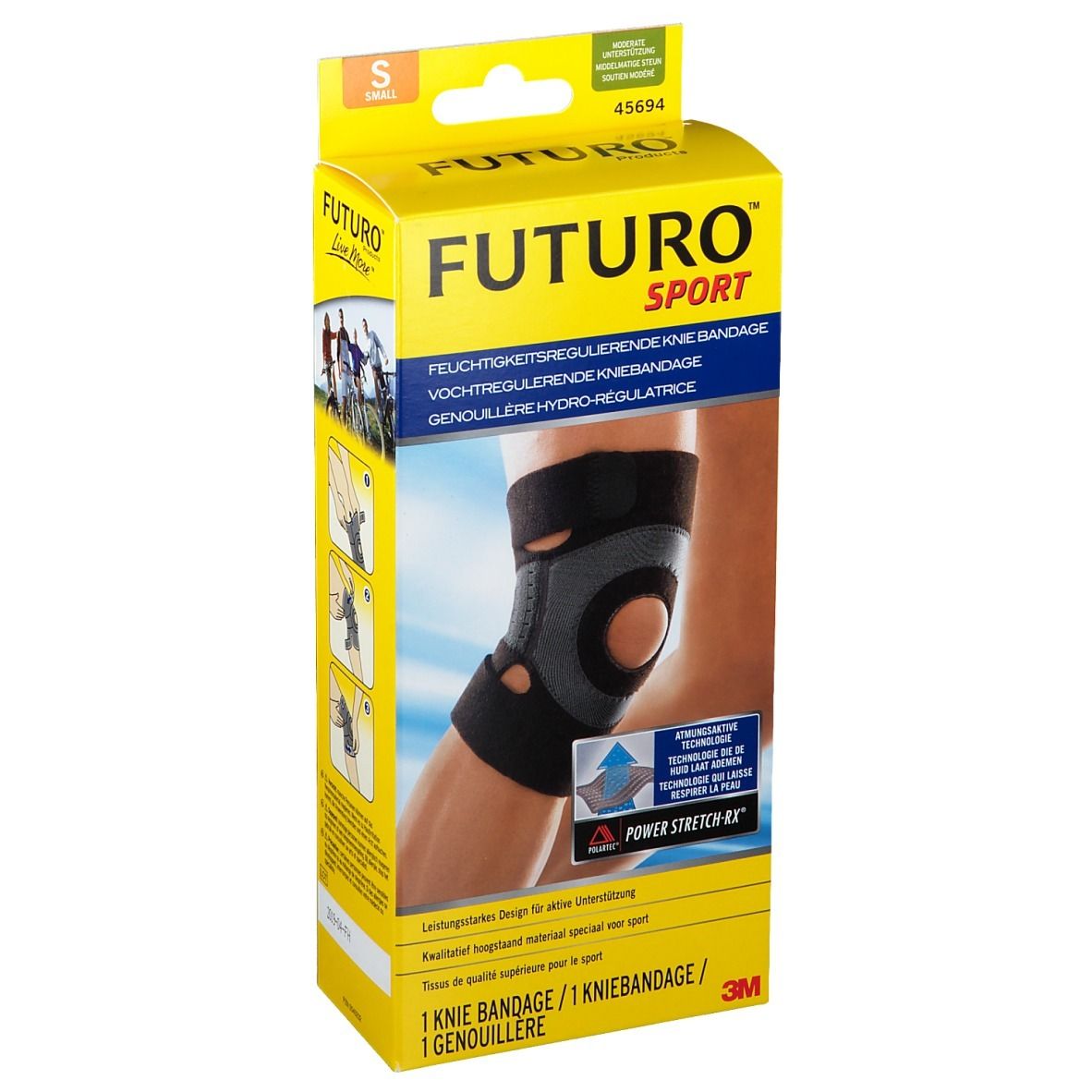 FUTURO™ Sport feuchtigkeitsregulierende Knie Bandage S