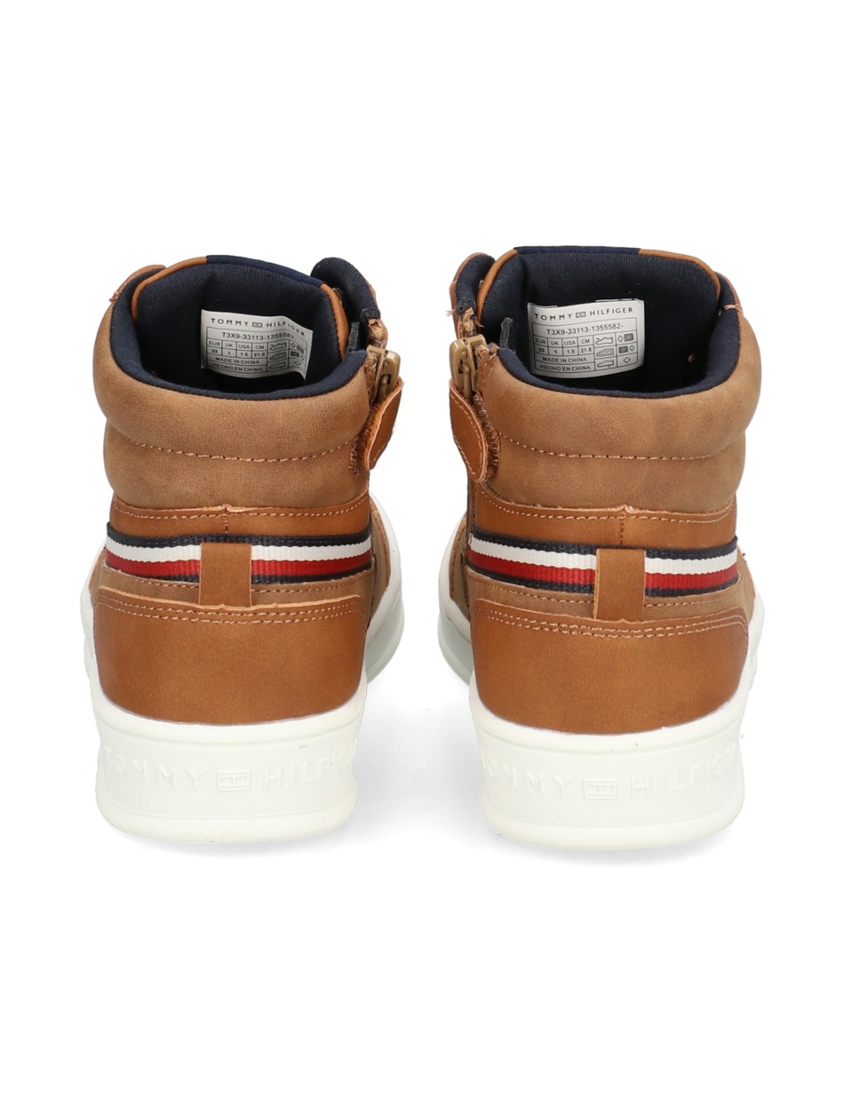 STRIPES HIGH TOP LACE-UP SNEAKER