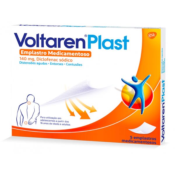 Voltaren Plast Emplastro Medicamentoso Dores Musculares 5 Unidades