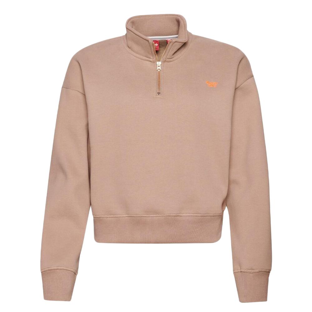 Superdry Sweat Marron Femme Superdry Essential Half