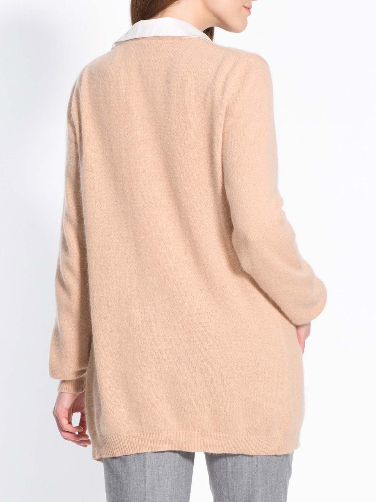 Long gilet 50% angora