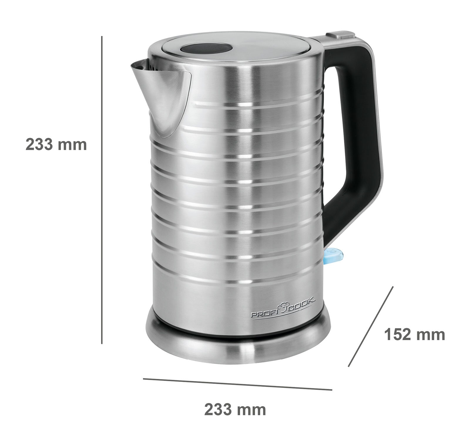 ProfiCook Wasserkocher PC-WKS 1119 1,7 Liter Edelstahl
