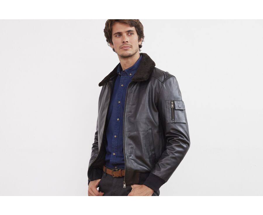 Blouson aviateur homme Noir - EVERETT II