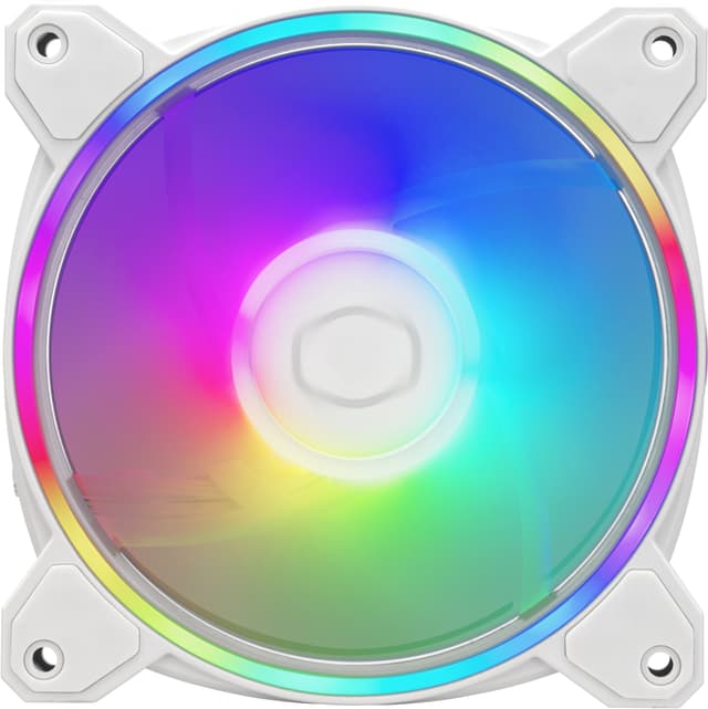 Coolermaster MasterFan MF120 Halo2 RGB PWM blæser (3-pakke, hvid)