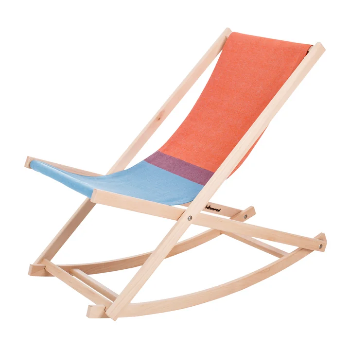 Weltevree - Beach Rocker Schaukelstuhl, rot / blau