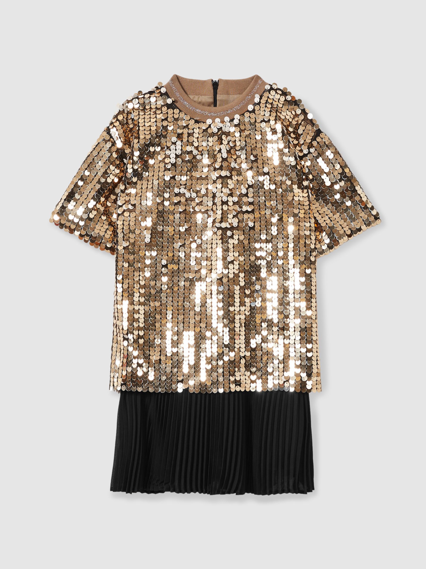 Reiss Darcey T-shirtjurk met pailletten
