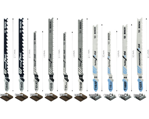 Bosch Robust Line 10-delige decoupeerzaagbladenset