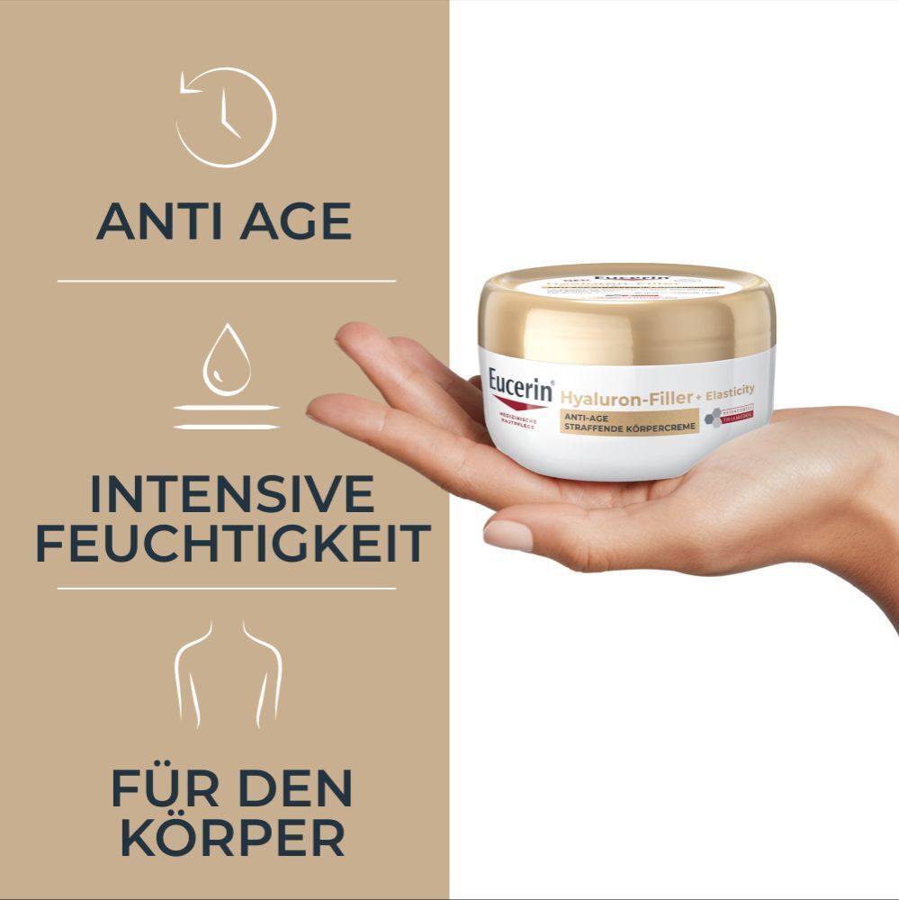 Eucerin® Hyaluron Filler + Elasticity Straffende Körpercreme – Hyaluron Bodylotion gegen Pigmentflecken