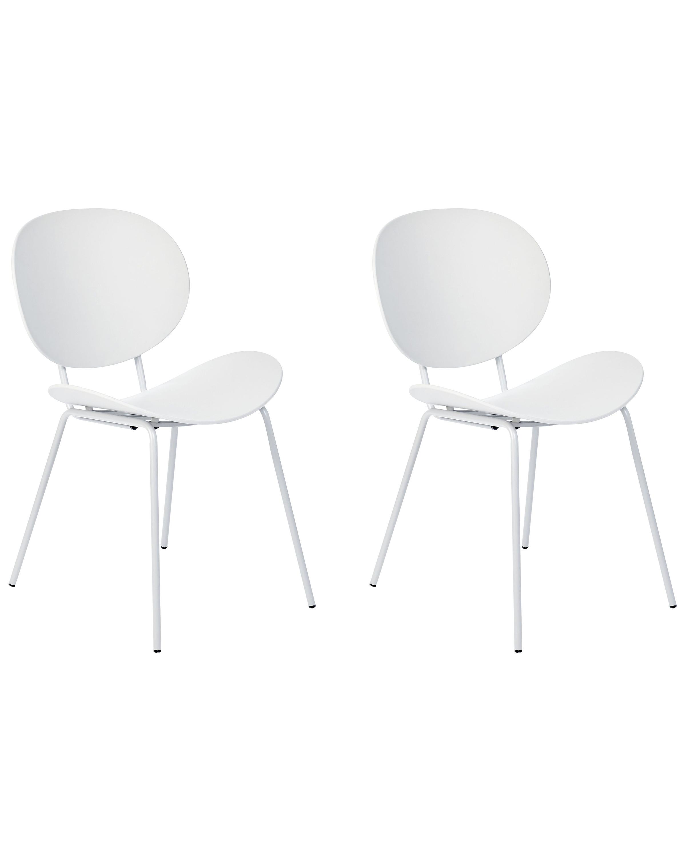 Set van 2 eetkamerstoelen SHONTO Wit