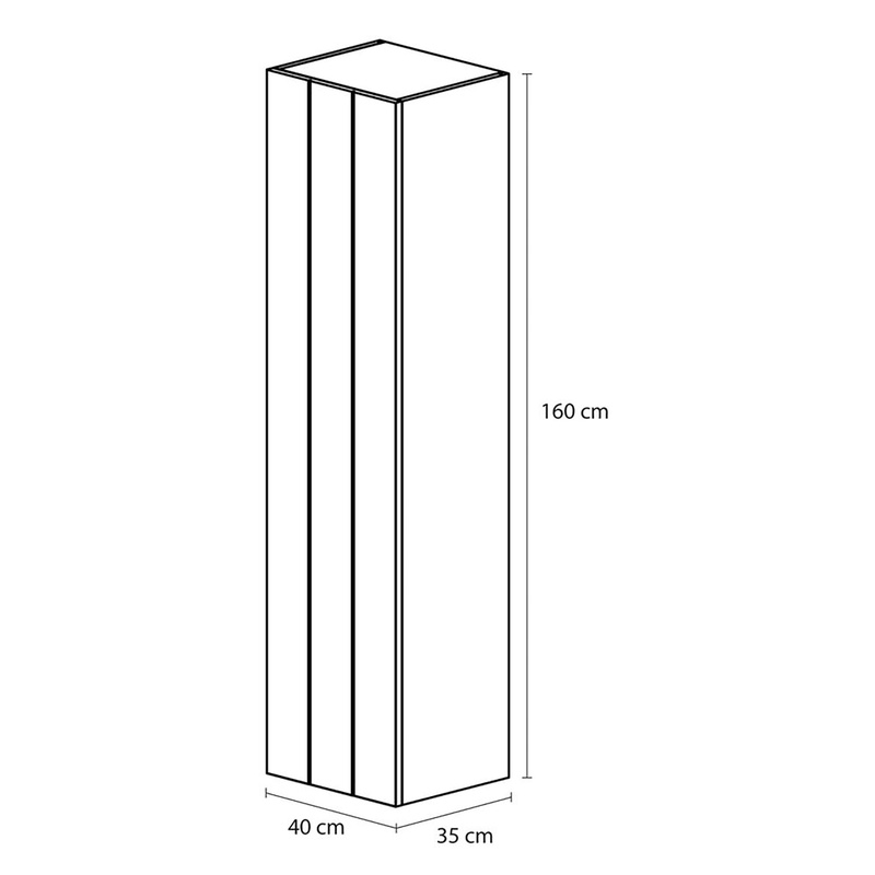 Tiger Maryport Hoge kolomkast 40 cm Mat wit met matzwarte greep