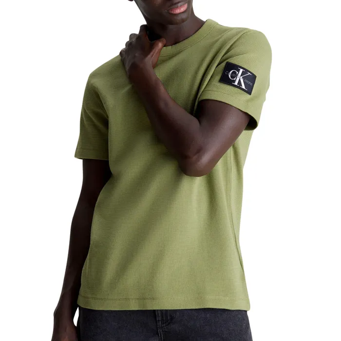 Calvin Klein Badge Waffle Shirt Heren