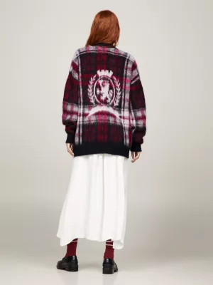 Cardigã Crest Dual Gender Check Relaxed Fit