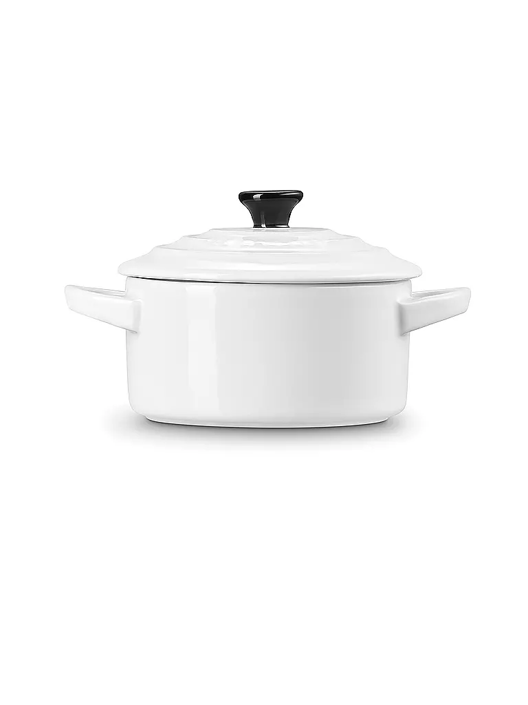 LE CREUSET Mini-Cocotte POTERIE 10cm/0,2L White weiss